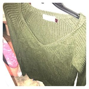 Army green sweater